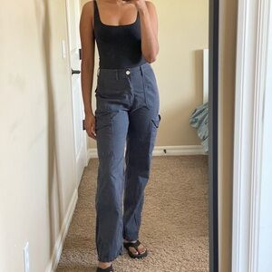 ZARA navy cargo pants